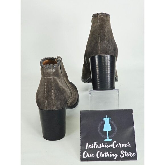 Frye Women's Smokey Gray Suede Nora Whipstiched Ankle Bootie Size 9.5 180 - Picture 9 of 16